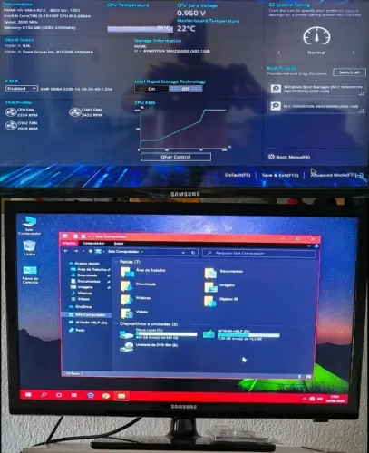 PC DESKTOP INTEL I3 + MONITOR SAMSUNG 24"