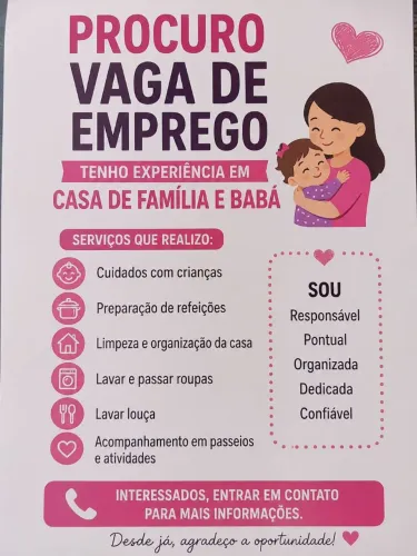 Babá disponível 