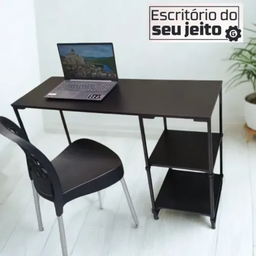 Escrivaninha 1,1m NOVA Mesa Industrial Multiuso para Notebook Escritório Computador Estudo