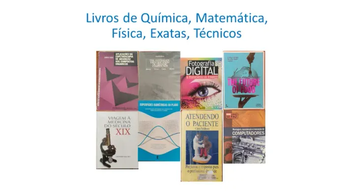 Livros de Química, Matemática, Física, Exatas, Técnicos