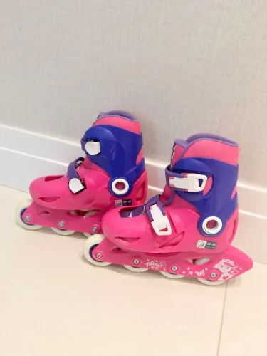 Patins Infantil Oxelo Play 3 Rosa e Roxo ? Ajustável 28 a 30