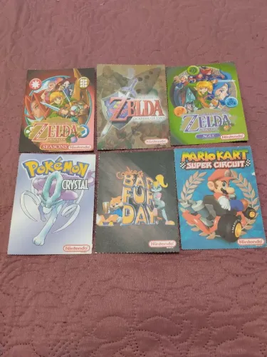 Ficha Tecnica de 30 Cards de Consoles Nintendo retro anos 90