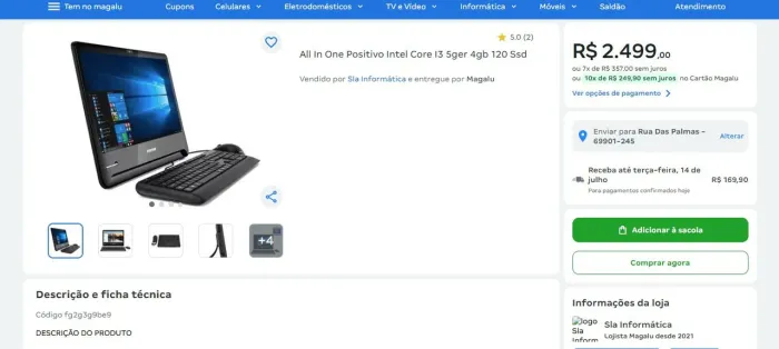 PC Positivo Intel Core I3