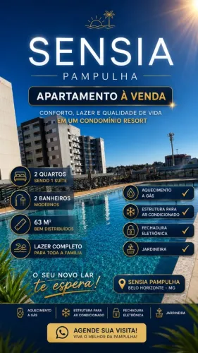 Apartamento de 2 Quartos no Sensia Pampulha - Direto c/ Proprietário
