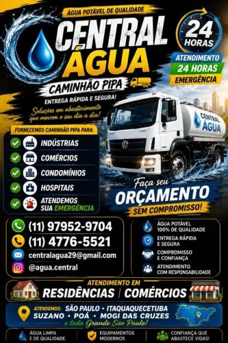 Trabalho com água potável para qualquer fins