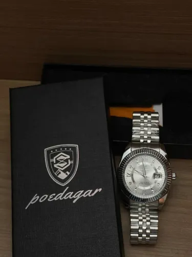 Relógio Poedagar Prata Premium