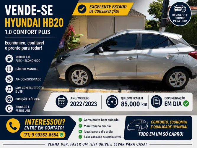 Hyundai HB20 Comfort 1.0 Flex 12V Mec. 2023