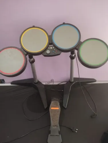 Bateria Xbox 360 rock band funciona tudo