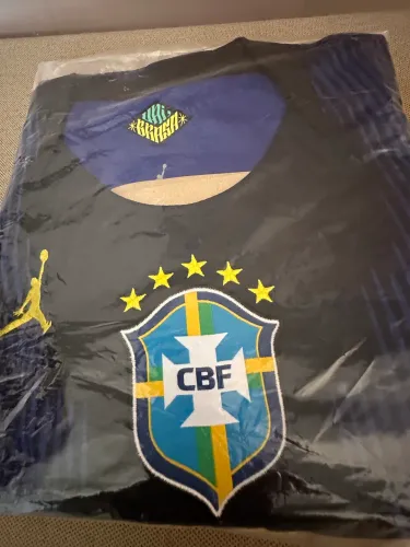 Camiseta brasileira oficial jordan azul oficial