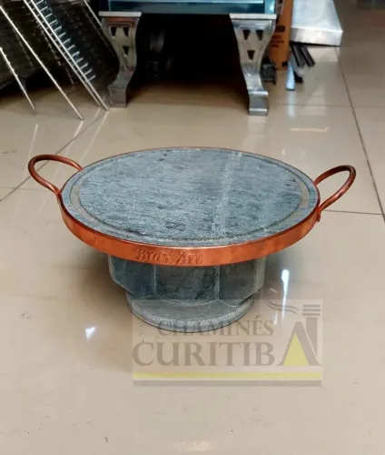 kit rechaud + pedra sabão fondue etanol alcool