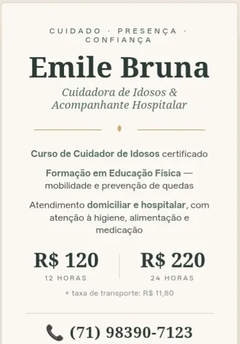 CUIDADORA DE IDOSOS 