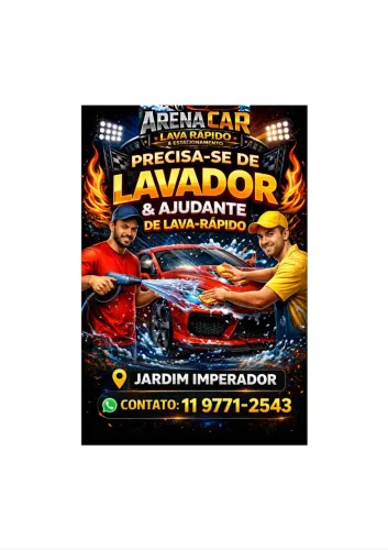 Precisamos de lavador para  lava rápido!