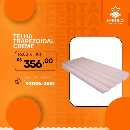 TELHA TRAPEZOIDAL CREME