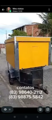 Food truk com fogão,chapa e freezer