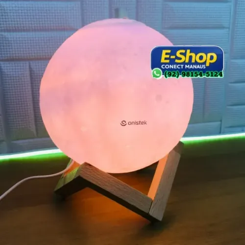 Humidificador e Luminaria De Lua 1200ml - Entrega Grátis