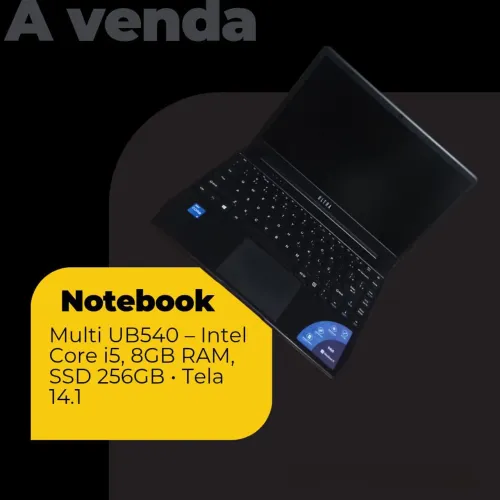 Notebook Multi UB540 - Intel Core i5, 8GB RAM, SSD 256GB ? Tela 14.1" | Pronto para Uso!