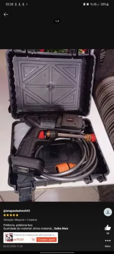 Lavadora de alta pressão portátil