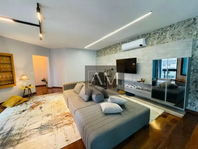Apartamento mobiliado, porteira fechada, à venda no Jardim Anália Franco, São Paulo, SP.