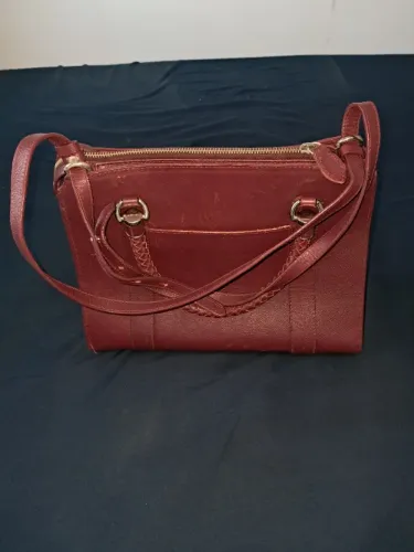 Bolsa Arezzo Vero Cuoio Bordô | Couro Legítimo | Alça Tiracolo