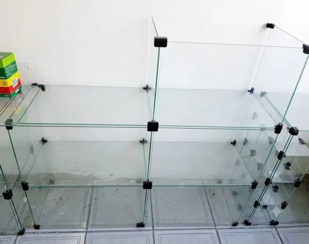 Balcão de vidro, expositor, balcão modulado