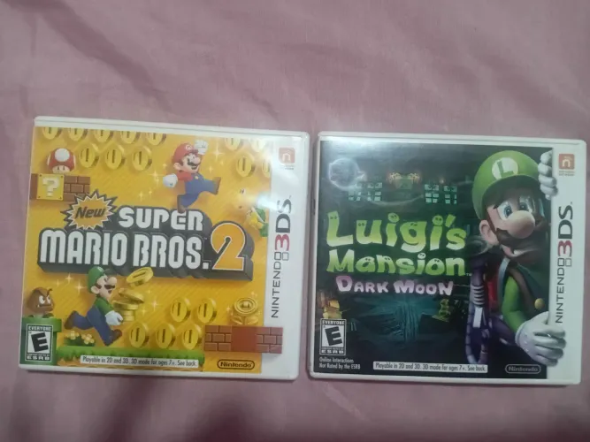 Jogos Nintendo 3ds New super Mario Bros 2 e Luigis mansion