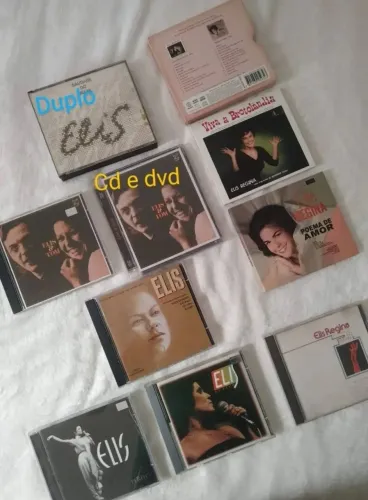 10 cds Elis Regina sendo 2duplos 1com dvd +cd Tom
