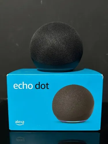 Echo Dot (5 Geração) | Smart speaker - Wi-Fi e Bluetooth (Aberta / Nunca usada)