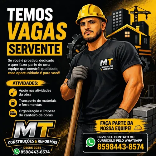 Vagas de servente 