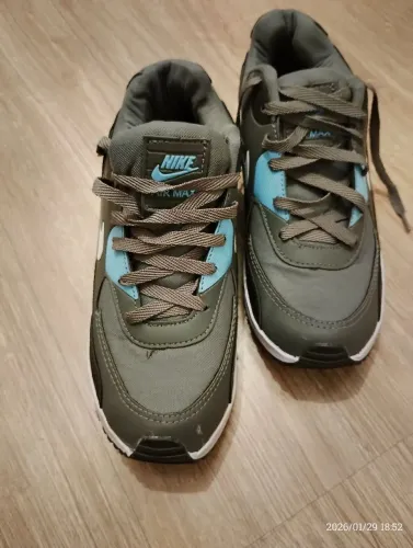 Tênis Nike Air Max 90 - Verde Militar/Azul - Tam 41