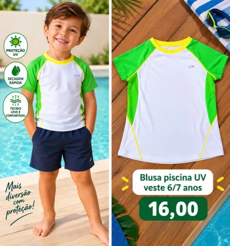 Blusa piscina UV 6/7 anos