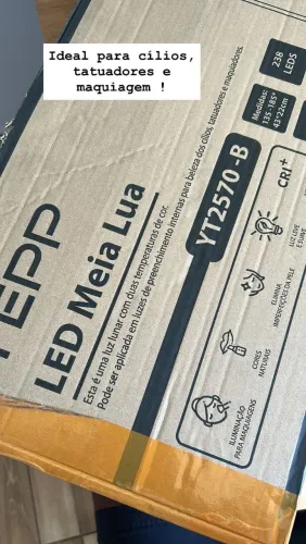 Ring Light LED Meia Lua YEPP YT2570-B Nova na Caixa
