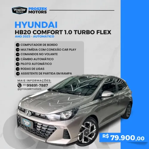 Hyundai HB20 Comfort 1.0 TB Flex 12V AUT 2023