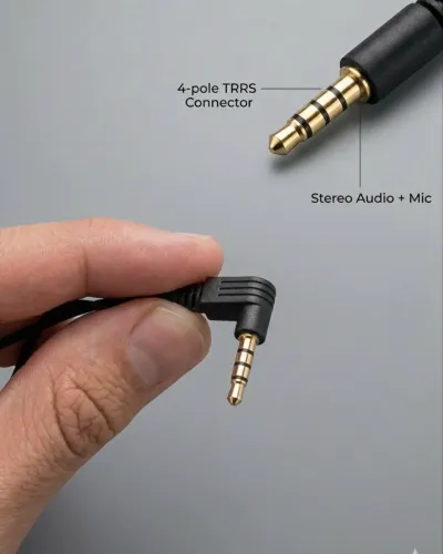 Microfone e fone p2