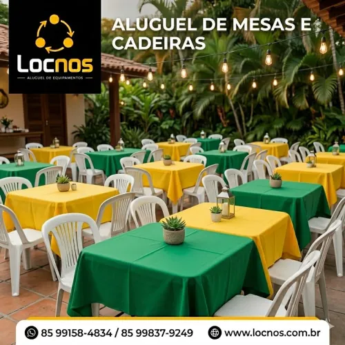 Aluguel de mesas e cadeiras