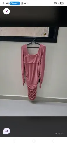 vestido club l london drapeado rosa 40