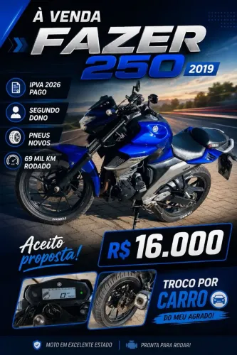 Sua oportunidade de conseguir uma moto 250