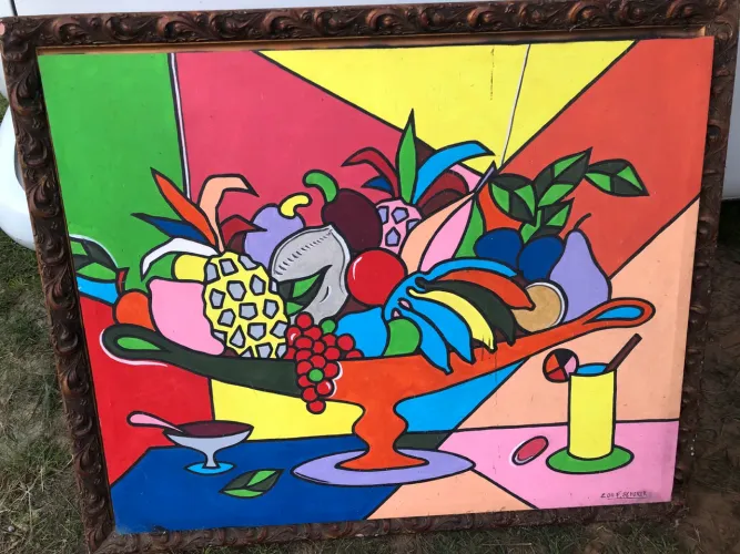 Quadro Decorativo Fruteira Pop Art 2011 (Com Moldura Trabalhada)
