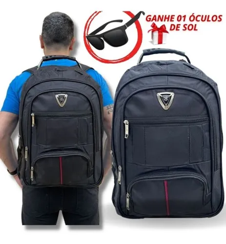Mochila Bolsa Reforçada Notebook Escolar Faculdade C/ Cabo De Aço USB