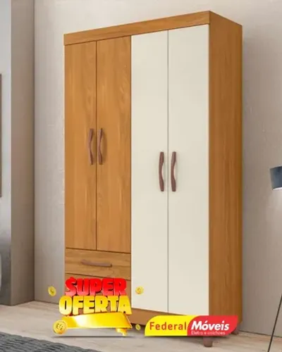 Guarda Roupa 4 Portas 2 Gavetas Super Lindo Fazemos Entrega
