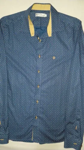 Camisa Social Fascynios Slim - Puro Algodão Fio 50 - Original