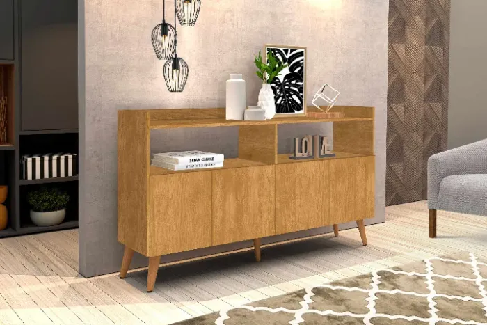 Buffet Master 4 Portas Nature Frete Grátis - Até 12x