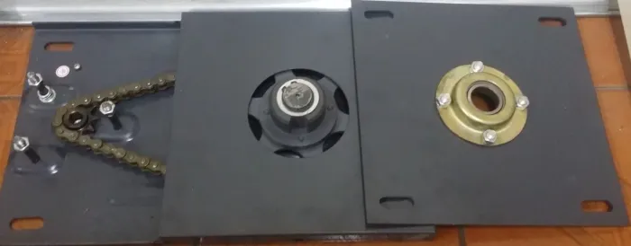 Chapa testeira para porta automatica de enrolar