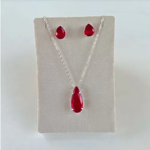 Conjunto gota rubi