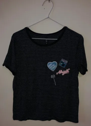 Camiseta listrada feminina tam PP Blusteeel