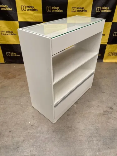 Ilha MDF Com gaveta expositora  100x90x40  - Faça seu orçamento 