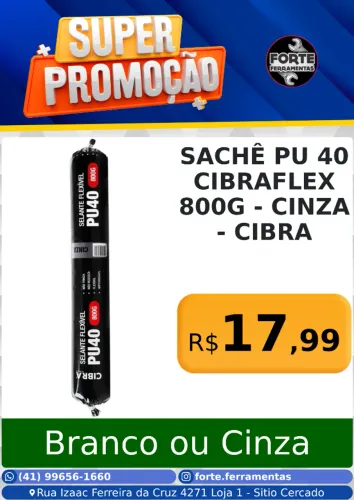 ? Oferta Imperdível: PU40 Cibra 800g Branco