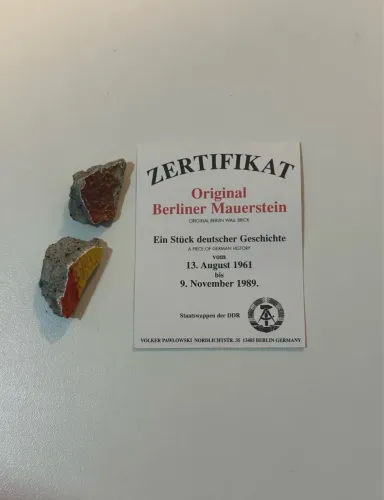 pedaços originais do muro de berlim, alemanha (com certificado de autenticidade)