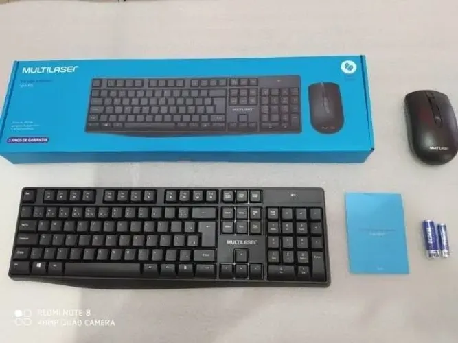 Kit Teclado E Mouse Sem Fio 2.4ghz USB Preto