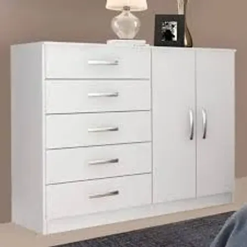 Cômoda Araruama.Miracema 5Gvs 2Pts Branco AS Moveis - Entrega Rápida!