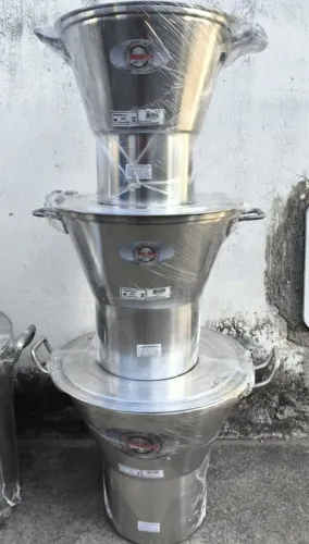 Cuscuzeira de alumínio ironte, linha hotel